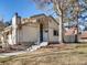 Inviting single-Gathering home featuring neutral siding, chimney, concrete steps to the front door and mature landscaping at 7970 W 90Th Ave # 115, Broomfield, CO 80021