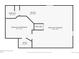 Basement floor plan featuring an unfinished and finished area, a bathroom, closet and stairs at 6487 W Weaver Ave, Littleton, CO 80123