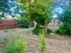 Spacious, shady backyard featuring a grassy area, mature trees, and wood fencing at 19156 E Arizona Pl, Aurora, CO 80017
