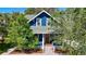 Charming blue home with a welcoming front porch and lush green trees at 1519 16Th St, Boulder, CO 80302