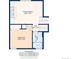 Floor plan featuring a Gathering room, bedroom and bathroom at 8898 W Harvard Pl, Lakewood, CO 80227
