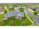Aerial view of the property featuring mature trees, green lawn, and fenced backyard in a Gathering-friendly neighborhood at 8267 S Sicily Ct, Aurora, CO 80016