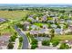Panoramic aerial view showcasing a well-planned residential neighborhood with green spaces and tree-lined streets at 8267 S Sicily Ct, Aurora, CO 80016