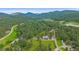 Aerial view of neighborhood surrounded by trees at 4724 Hopi Rd, Indian Hills, CO 80454