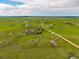 Wide aerial view of the area showing the vast, open landscapes surrounding the property at 28495 La Donna Vista Ln, Elizabeth, CO 80107