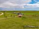 Expansive aerial view of a rural home with lush green surroundings and a picturesque landscape at 28495 La Donna Vista Ln, Elizabeth, CO 80107