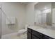 Bathroom with granite countertops, modern fixtures, and neutral tones for a spa-like feel at 10114 Atlanta St, Parker, CO 80134