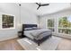Well-lit bedroom with modern decor, large windows, and scenic views at 2536 N State Highway 67, Sedalia, CO 80135