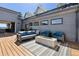 Outdoor patio featuring comfortable seating around a modern fire pit and access to indoor areas at 2536 N State Highway 67, Sedalia, CO 80135