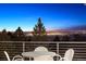 Scenic view from the outdoor patio, overlooking a city skyline at dusk at 2536 N State Highway 67, Sedalia, CO 80135