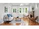 Bright living room featuring hardwood floors, ample natural light, and stylish decor at 3321 Stuart St, Denver, CO 80212