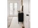 Entryway with French doors, black console table, and area rug at 9852 E Idaho St, Aurora, CO 80247