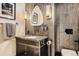 Chic bathroom featuring a vessel sink, modern fixtures, and sleek tile work at 1792 Wynkoop St # 505, Denver, CO 80202