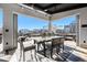 Outdoor dining space with city views, featuring comfortable seating and modern decor at 1792 Wynkoop St # 505, Denver, CO 80202