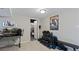 Finished basement featuring space for a home gym, storage, and room to relax and play at 45 S Reed St, Lakewood, CO 80226
