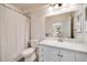 Clean bathroom with a shower and sink at 1221 Havenwood Way, Castle Pines, CO 80108