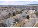 Aerial view of house and neighborhood, highlighting the home's location at 8430 S Oak St, Littleton, CO 80127