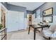 Home office with a built-in desk and stylish decor at 16551 Peak Way, Broomfield, CO 80023