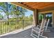 Inviting balcony featuring rocking chairs and scenic views, perfect for relaxing outdoors at 438 Galaxy Dr, Castle Rock, CO 80108