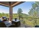 Relaxing outdoor patio with comfortable seating showcasing mountain views, ideal for enjoying nature and relaxing at 438 Galaxy Dr, Castle Rock, CO 80108