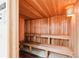 Community sauna room featuring all wood construction and seating at 1827 N Grant St # 502, Denver, CO 80203