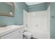 Clean bathroom with white fixtures and modern design at 10711 Longs Way, Parker, CO 80138