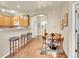 Comfortable dining area with hardwood floors located next to the breakfast bar at 16366 E Fremont Ave # 3, Aurora, CO 80016