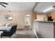 Spacious living room area with comfortable seating and natural lighting at 7440 S Blackhawk St # 205, Englewood, CO 80112