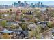 Stunning aerial view of home with a cityscape in the background, near downtown Denver at 2135 W 40Th Ave, Denver, CO 80211