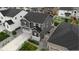 A stunning aerial view showcases this home's well-manicured lawn and desirable neighborhood setting at 2637 Gray Wolf Pl, Castle Rock, CO 80104