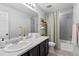 This bathroom features a shower, sink, and toilet for convenience at 2637 Gray Wolf Pl, Castle Rock, CO 80104