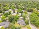 Aerial view of a home nestled in a tree-lined neighborhood, showcasing its desirable location at 3736 S Hibiscus Way, Denver, CO 80237