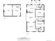 Two floors floor plan showing layout of kitchen, bedrooms, dining and living areas, with dimensions at 613 S Logan St, Denver, CO 80209