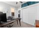 A home office with ample desk space, closet, and natural light at 613 S Logan St, Denver, CO 80209