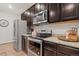 Modern kitchen featuring stainless steel appliances and granite countertops at 5311 Blue Lunar Ln, Castle Rock, CO 80104