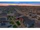 Aerial neighborhood view of single-Gathering homes with fenced yards and sidewalks at 5311 Blue Lunar Ln, Castle Rock, CO 80104
