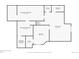 Basement floorplan layout including dimensions for bedrooms, unfinished spaces, and bathroom at 9742 E Hawaii Pl, Aurora, CO 80247