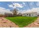 Large backyard with lush green grass and a gravel border, enclosed by a wooden fence, ideal for recreation at 9120 Judson St, Westminster, CO 80031