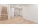 Finished basement area with recessed lighting and new floors at 9120 Judson St, Westminster, CO 80031