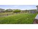 Well-maintained backyard featuring a lush green lawn and wood fence at 359 Rogers Way, Castle Rock, CO 80104