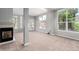 Bright living room offers great natural light and access to the balcony at 1521 Vine St # 108, Denver, CO 80206