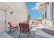 Cozy patio with seating, string lights, and grill at 7902 E 49Th Pl, Denver, CO 80238