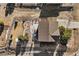 Aerial view of home showcasing the backyard, landscaping, and driveway at 1822 Painter Dr, Monument, CO 80132
