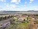 Aerial view of the property and surrounding mountain landscape at 440 Scrub Oak Cir, Monument, CO 80132