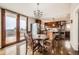 Breakfast nook with french doors, chandelier, and views at 440 Scrub Oak Cir, Monument, CO 80132