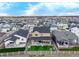 Aerial view of a beautiful single-Gathering home with a well-manicured lawn in a suburban neighborhood at 4925 Coltin Trl, Castle Rock, CO 80104