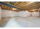 An unfinished basement space ready for customization, featuring white-wrapped walls at 3378 Backdrop Ct, Castle Rock, CO 80108