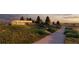 Community entrance sign amid landscaped grounds, creating a welcoming and picturesque setting at 3378 Backdrop Ct, Castle Rock, CO 80108