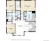 Upstairs floor plan with primary bedroom, two additional bedrooms, bathrooms, laundry, and Gathering room at 10167 Nadine Ave, Parker, CO 80134