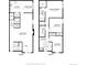 Detailed floor plan showcasing the layout of the home's two floors at 1370 S Idalia St # A, Aurora, CO 80017